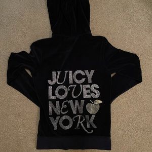 Juicy Couture Navy  blue velour Hoodies Size S